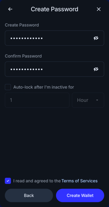 Create Wallet